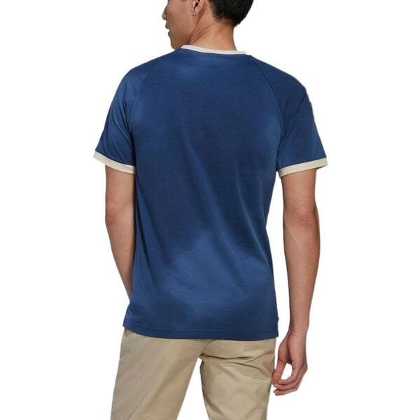 Футболка Men's adidas originals SS22 Stripe Logo Tie Dye Short Sleeve Blue T-Shirt, мультиколор — фото 4