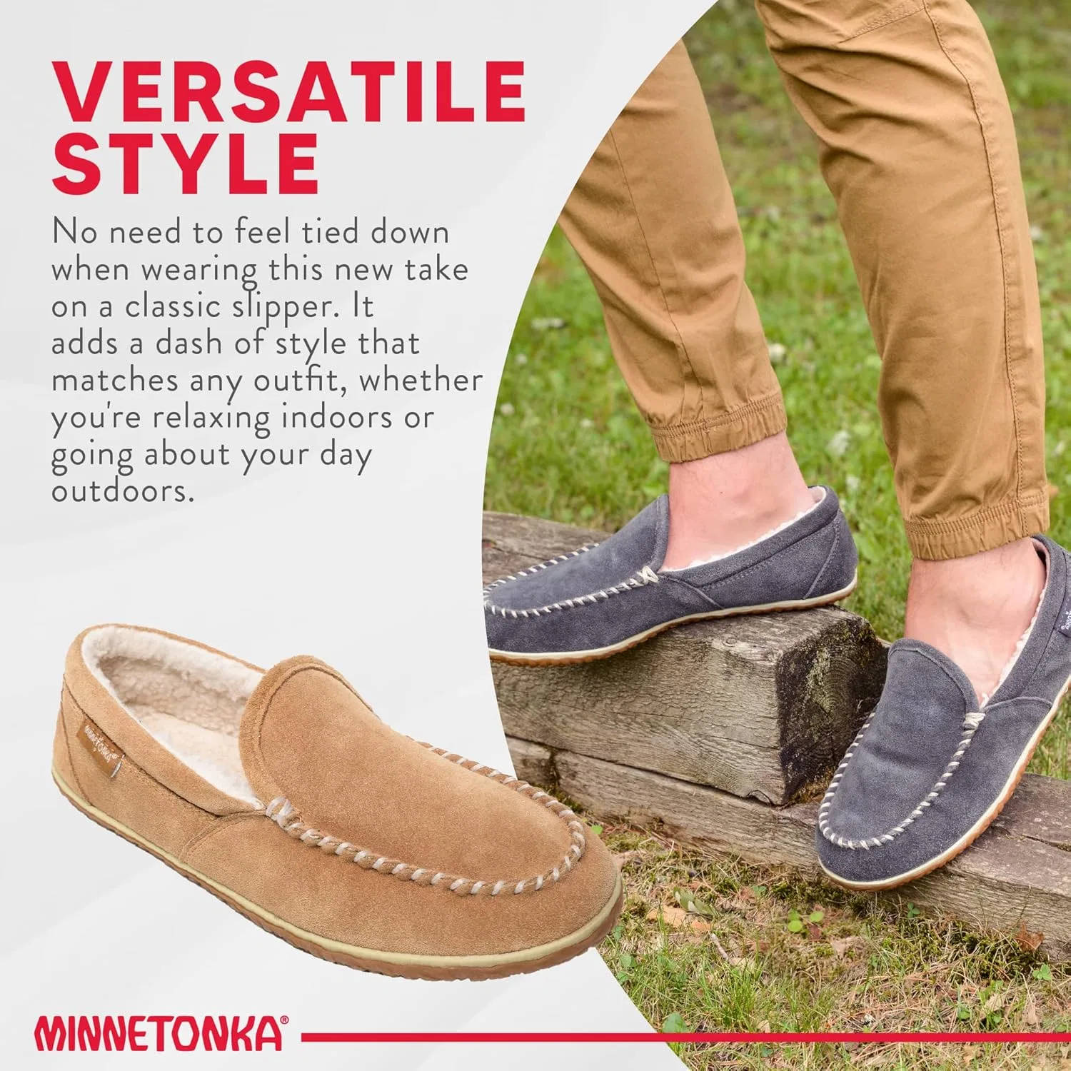 Мокасины из замши Minnetonka, корица — фото 2