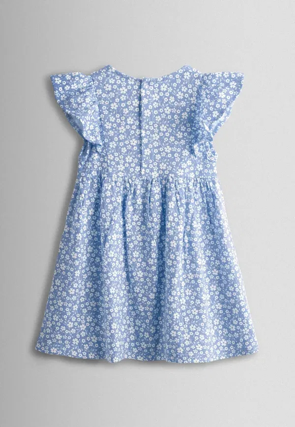 Платье Regular fit, джерси, Jojo Maman Bébé, синий мелкий цветочный принт — фото 2