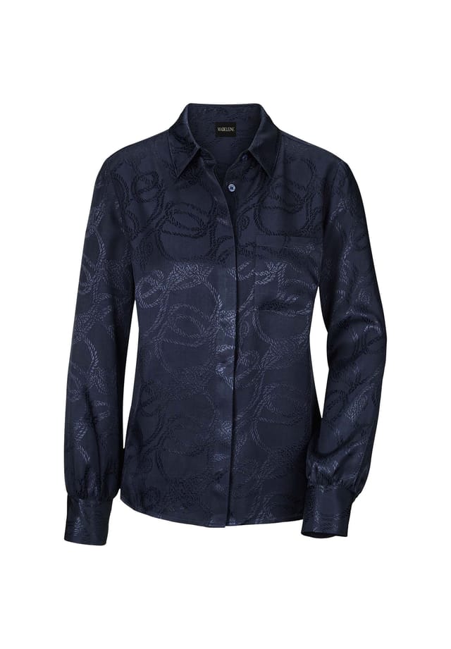 

Блузка-Рубашка с жаккардовым узором Madeleine, синий