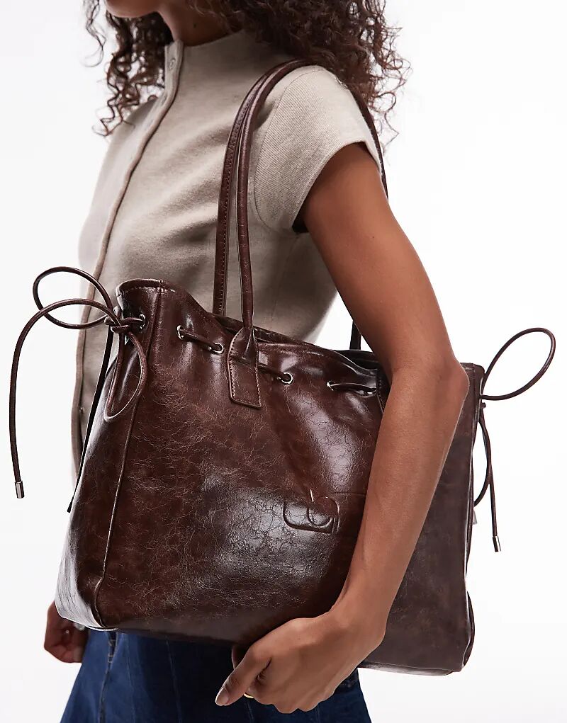 

Сумка LAAGAM Robbin из искусственной кожи с несколькими карманами коричневого цвета