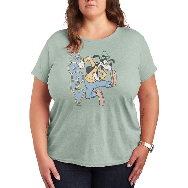 

Футболка Plus size 's goofy с принтом и эффектом поношенности Disney, Heather Sea Foam