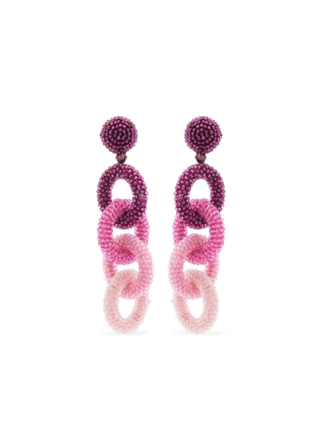 

Серьги-клипсы с бусинами Oscar de la Renta, фиолетовый