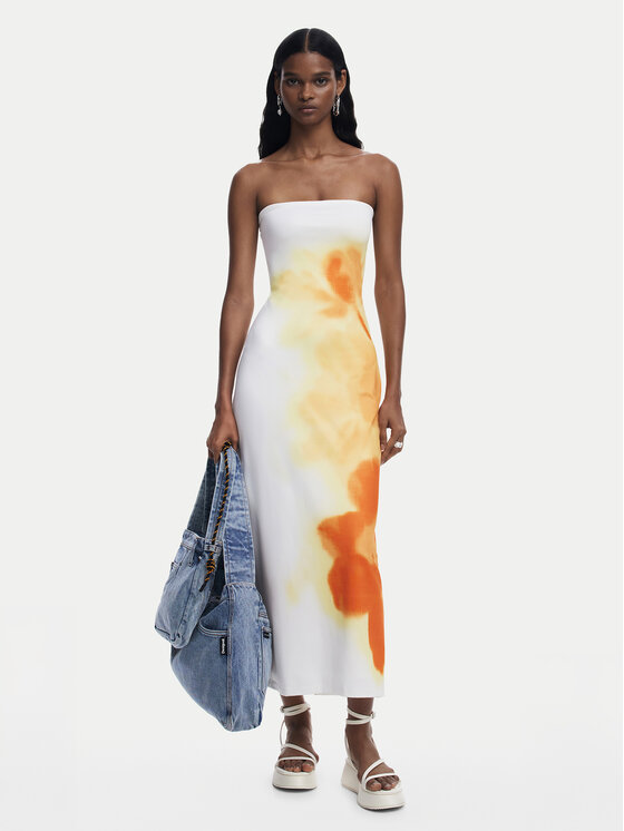 

Летнее платье облегающего кроя Amberes 25SWVK49 Desigual, экрю