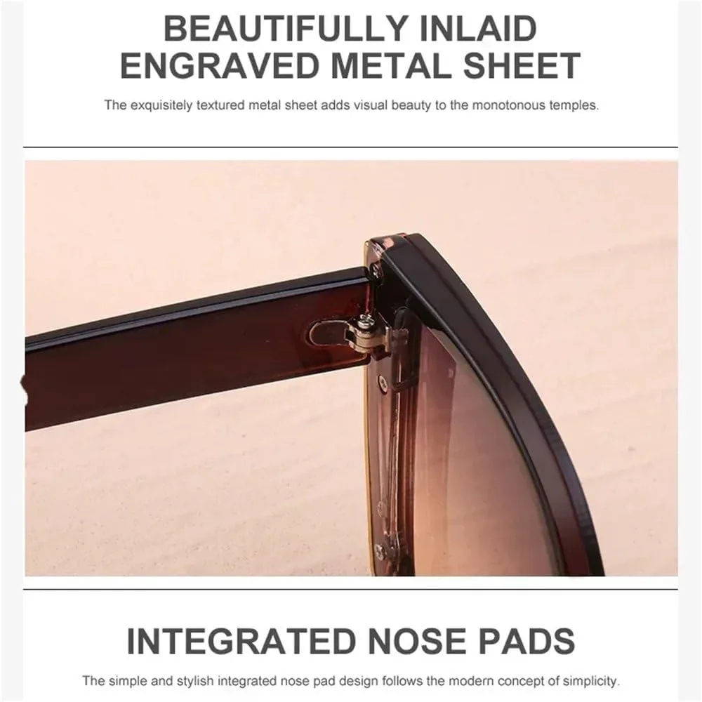 

Большие солнцезащитные очки «кошачий глаз» для женщин, модные солнцезащитные очки в крупной оправе для мужчин, ретро-стиль, очки «кошачий глаз» KTUCN, Gray Brown