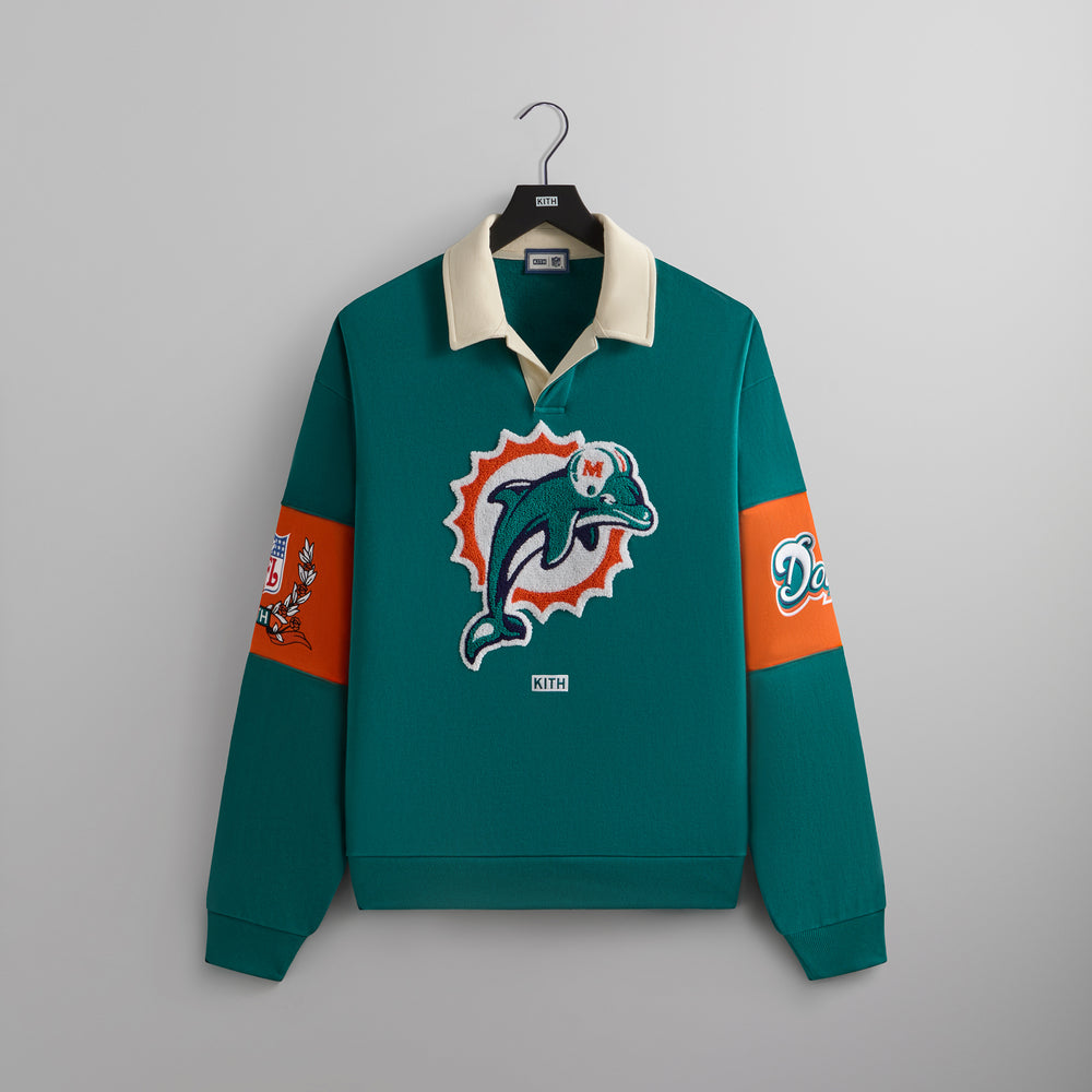 

Рубашка Kith & '47 for the NFL: Dolphins Nelson Collared Pullover, цвет Center