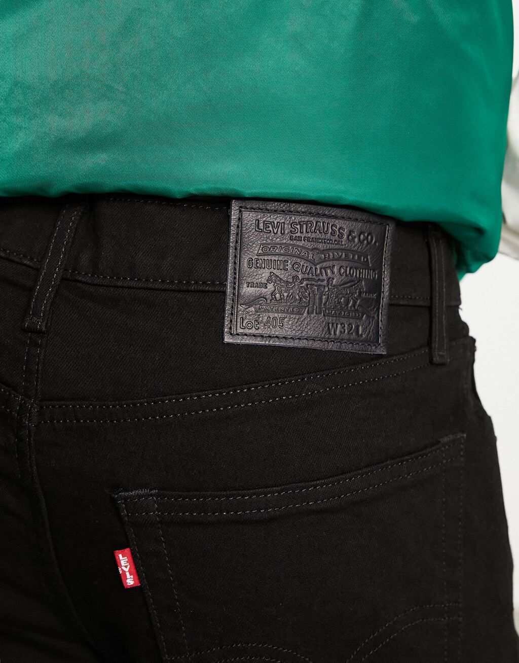 Черные джинсовые шорты стандартного кроя Levi's 405 — фото 3