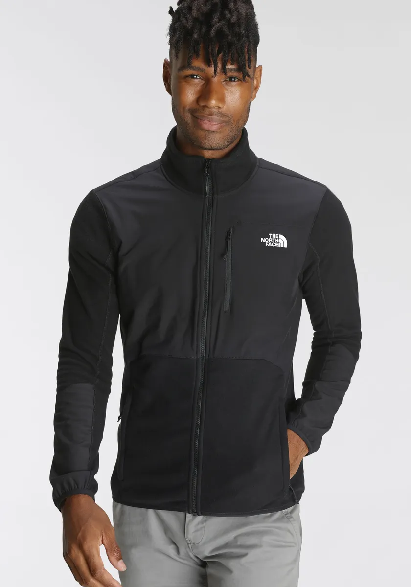 

Флисовая куртка The North Face "M GLACIER PRO FULL ZIP" с классической вышивкой этикетки на ключице, черный