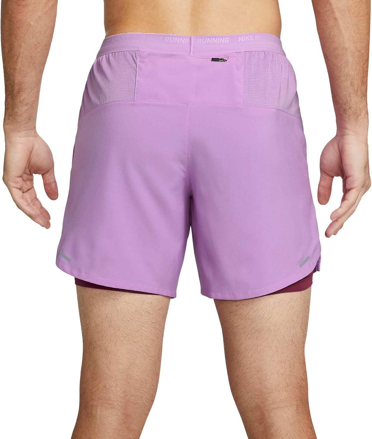 Мужские шорты для бега Nike Stride Dri-FIT 7 дюймов 2-в-1, Rush Fuchsia/Rosewood/Rosewood — фото 3