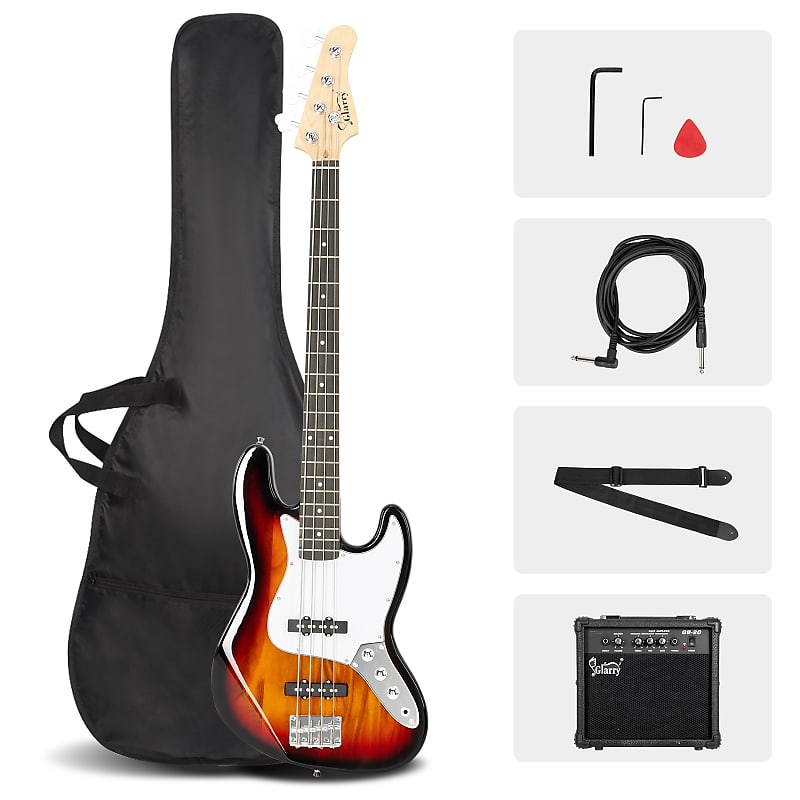 

Басс гитара Glarry Sunset GJazz Electric Bass Guitar + 20W Amplifier