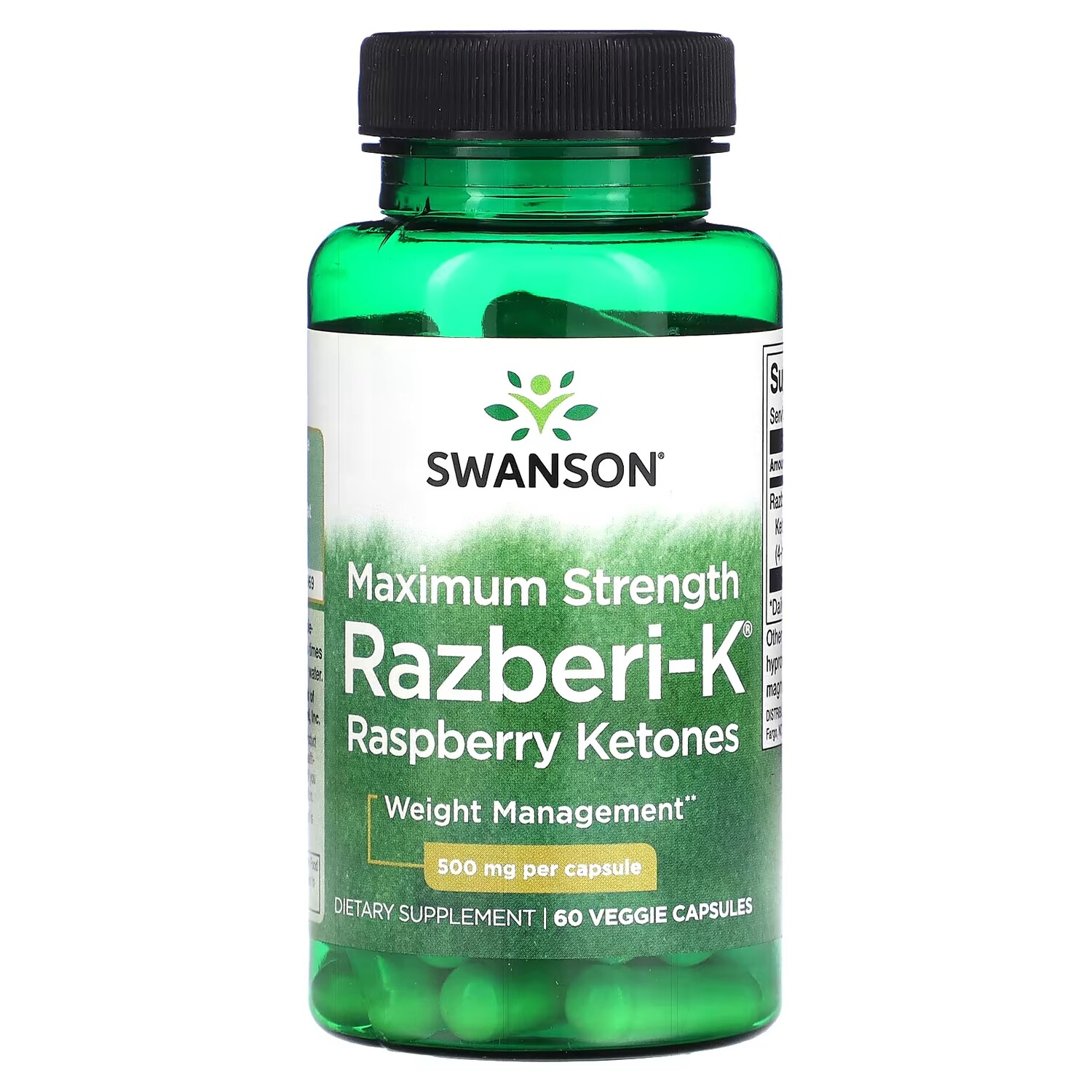 

Razberi-K кетоны малины Swanson, 60 растительных капсул