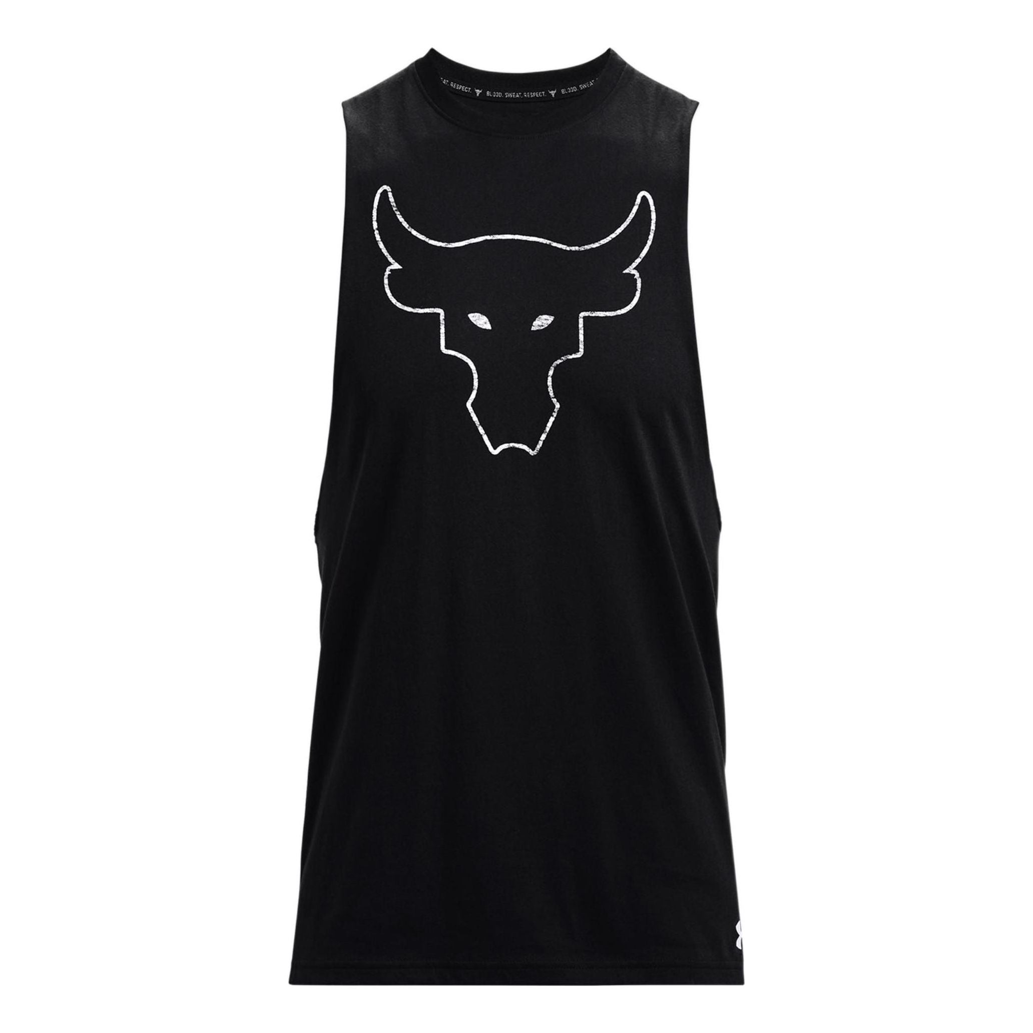 

Спортивный топ Under Armour Project Rock Brahma Bull Tank 'Black White' 1371215-001, черный
