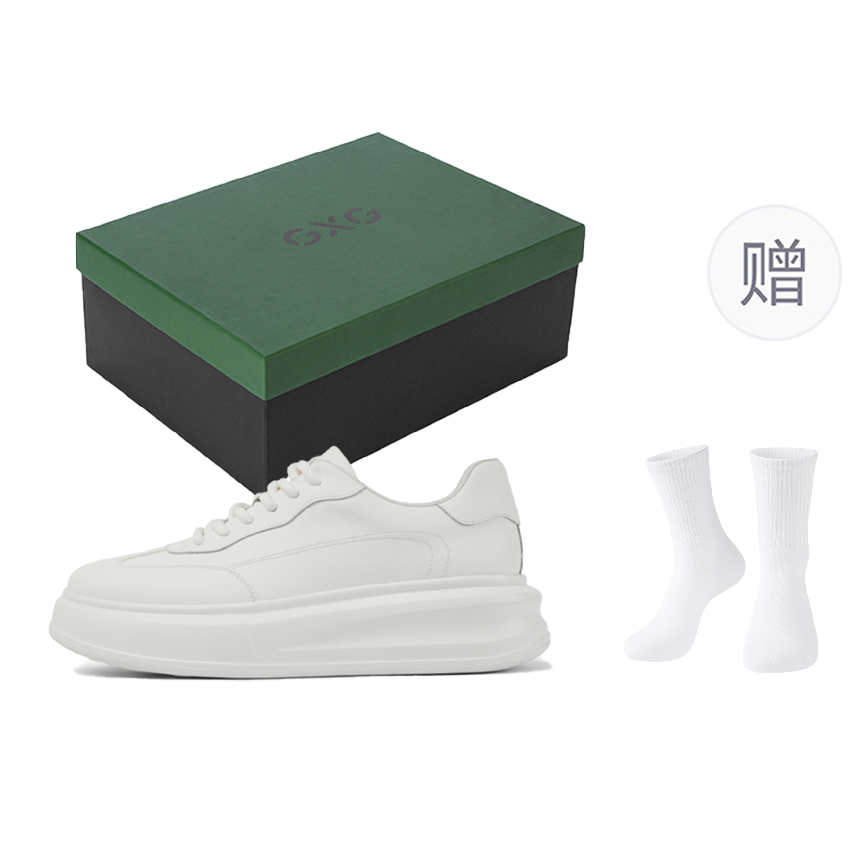 

Маленькие кроссовки противоскользящие, легкие, дышащие, увеличивающие рост низкие кеды для скейтбординга мужские GXG, белый