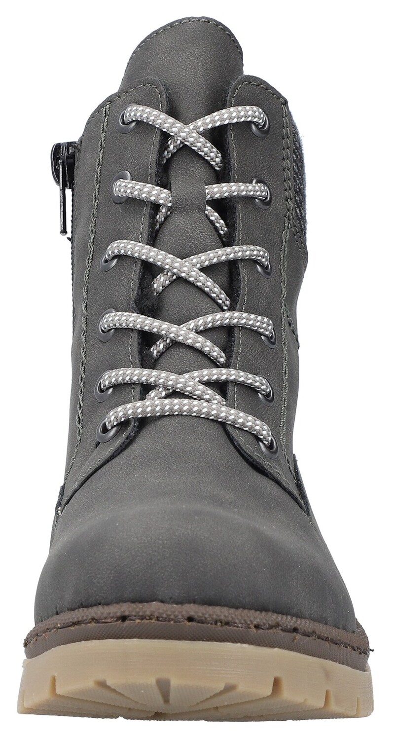 Ботинки женские Rieker Lace-Up Ankle Boots на шнуровке, темно-серый — фото 3