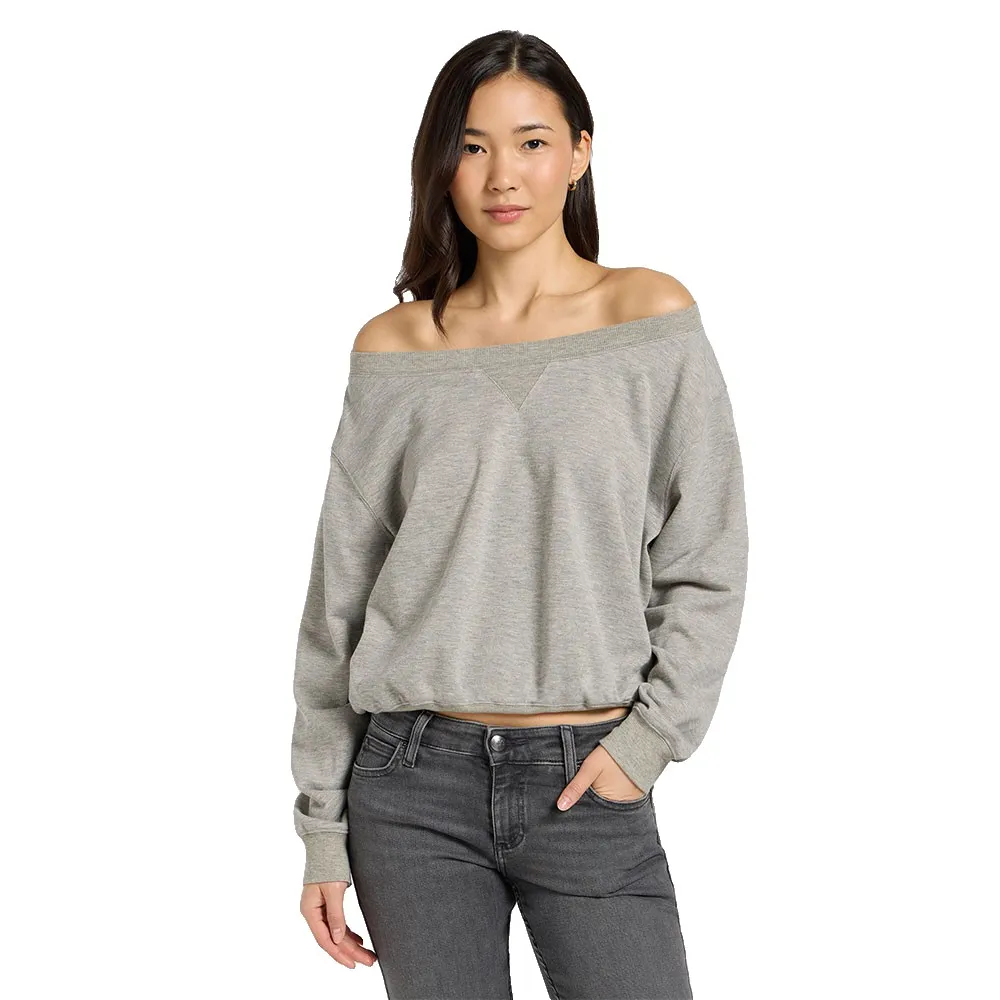 

Толстовка Lee Off Shoulder, серый