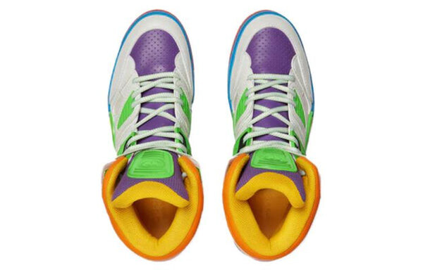 Кроссовки basket breathable wear-resistant non-slip high 'white green purple' Gucci, мультиколор — фото 3