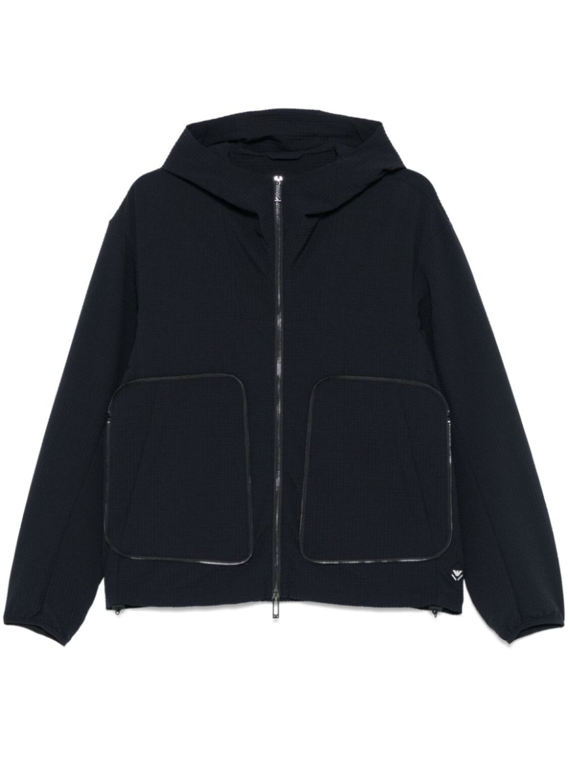 

Куртка из сирсакера на молнии Emporio Armani, синий