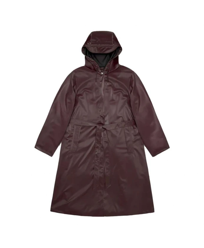

Удлиненная водонепроницаемая куртка А-силуэта Rains, красный