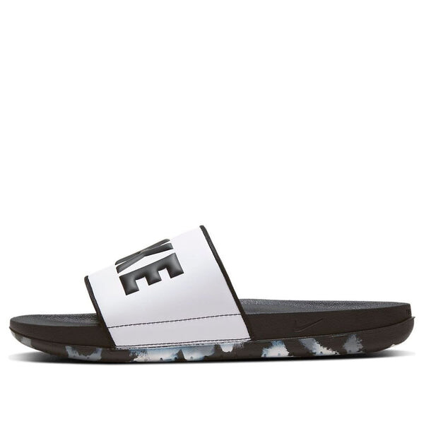 

Тапочки offcourt slide 'marble - black white' Nike, черный