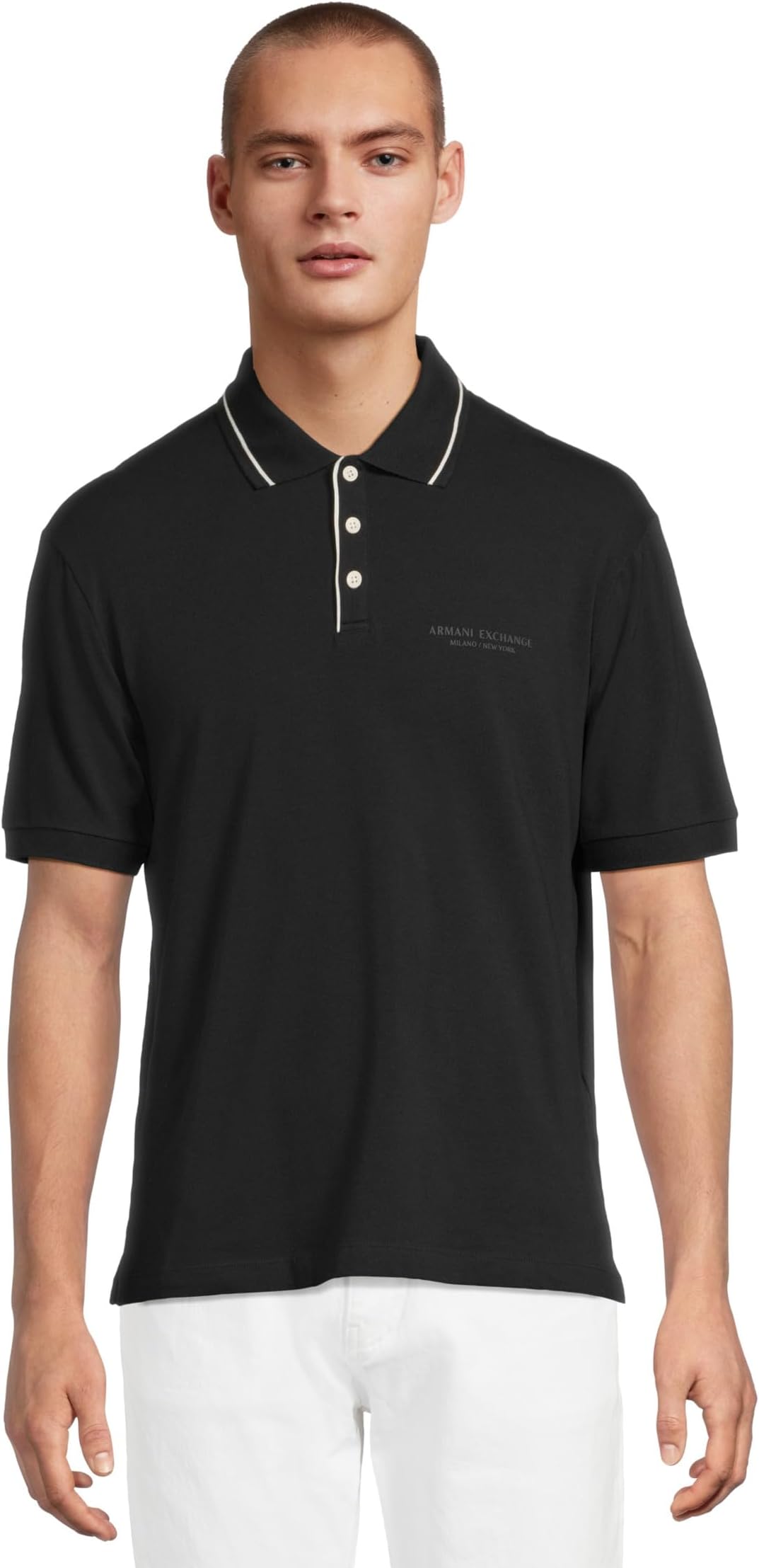 

Поло Armani Exchange Milano/New York Logo Polo Shirt, цвет Deep Navy