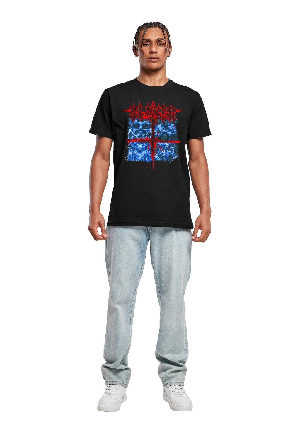 

Футболка с принтом SLAYER TOUR ROUND NECK Merchcode, черный