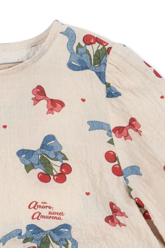 Детская блузка ELIN BLOUSE GOTS Konges Sløjd, бежевый — фото 4