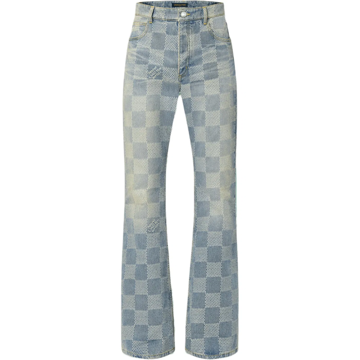 Джинсы клеш Damier Denim 3D LOUIS VUITTON синие