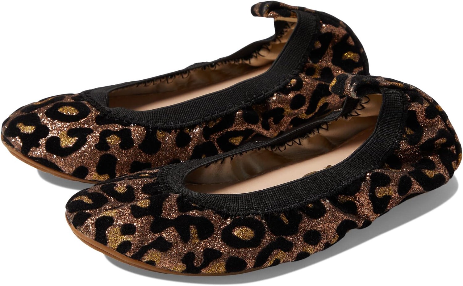 

Балетки Miss Samara Glitter Ballet Flat Yosi Samra, цвет Light Bronze Leopard Glitter