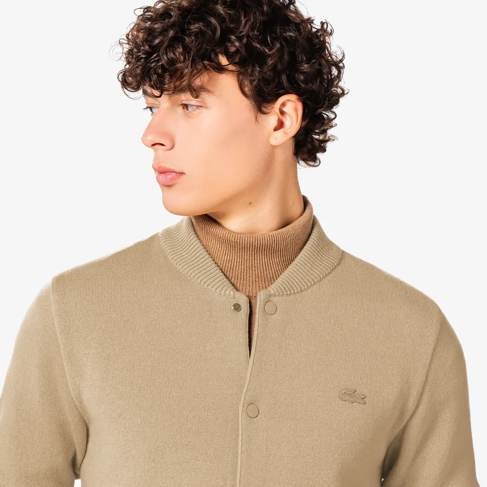 Мужской двусторонний кардиган-стадион, бежевый, от Lacoste — фото 2