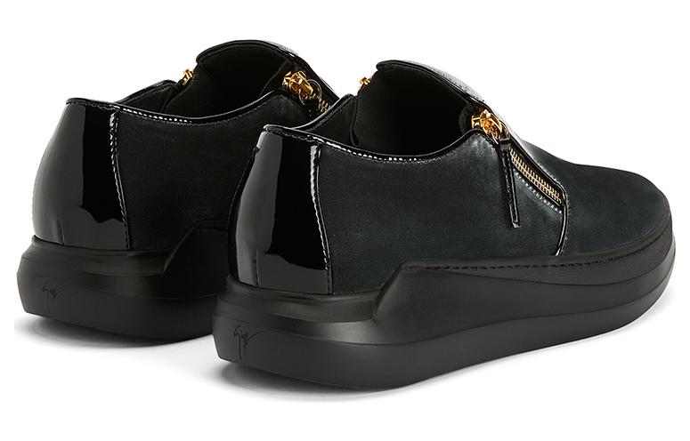 Конверсы на молнии из бархата Giuseppe Zanotti, черные — фото 4