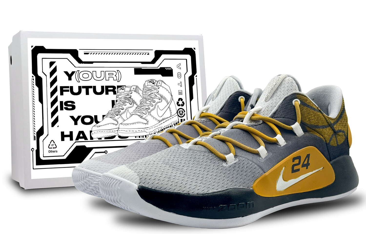 

Баскетбольные кроссовки Hyperdunk X мужские с низким верхом золотистого цвета Nike