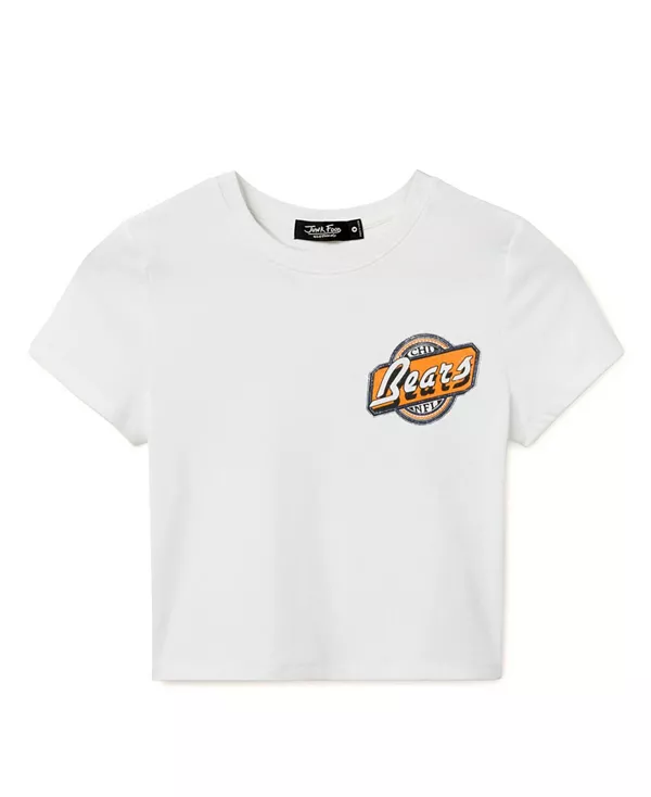 

Женская футболка с надписью "NFL Chicago Bears Cheers Baby Tee" Junk Food Clothing, белый
