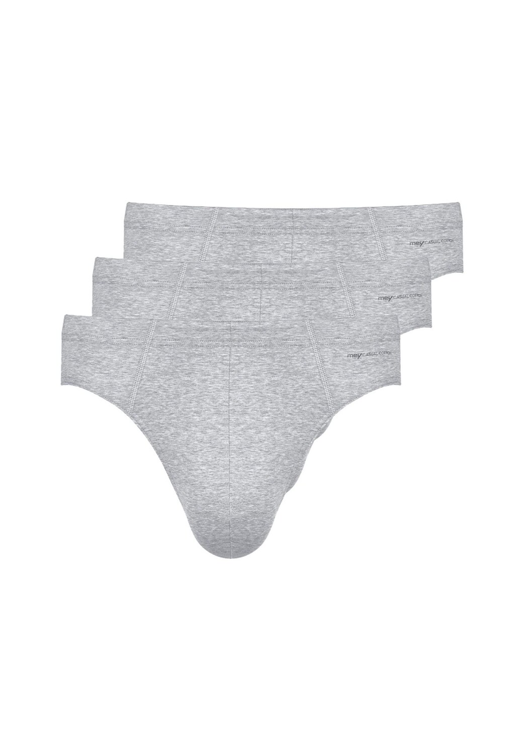 

Трусы / трусы, комплект из 3 повседневных хлопковых трусов mey, цвет Light Grey Melange