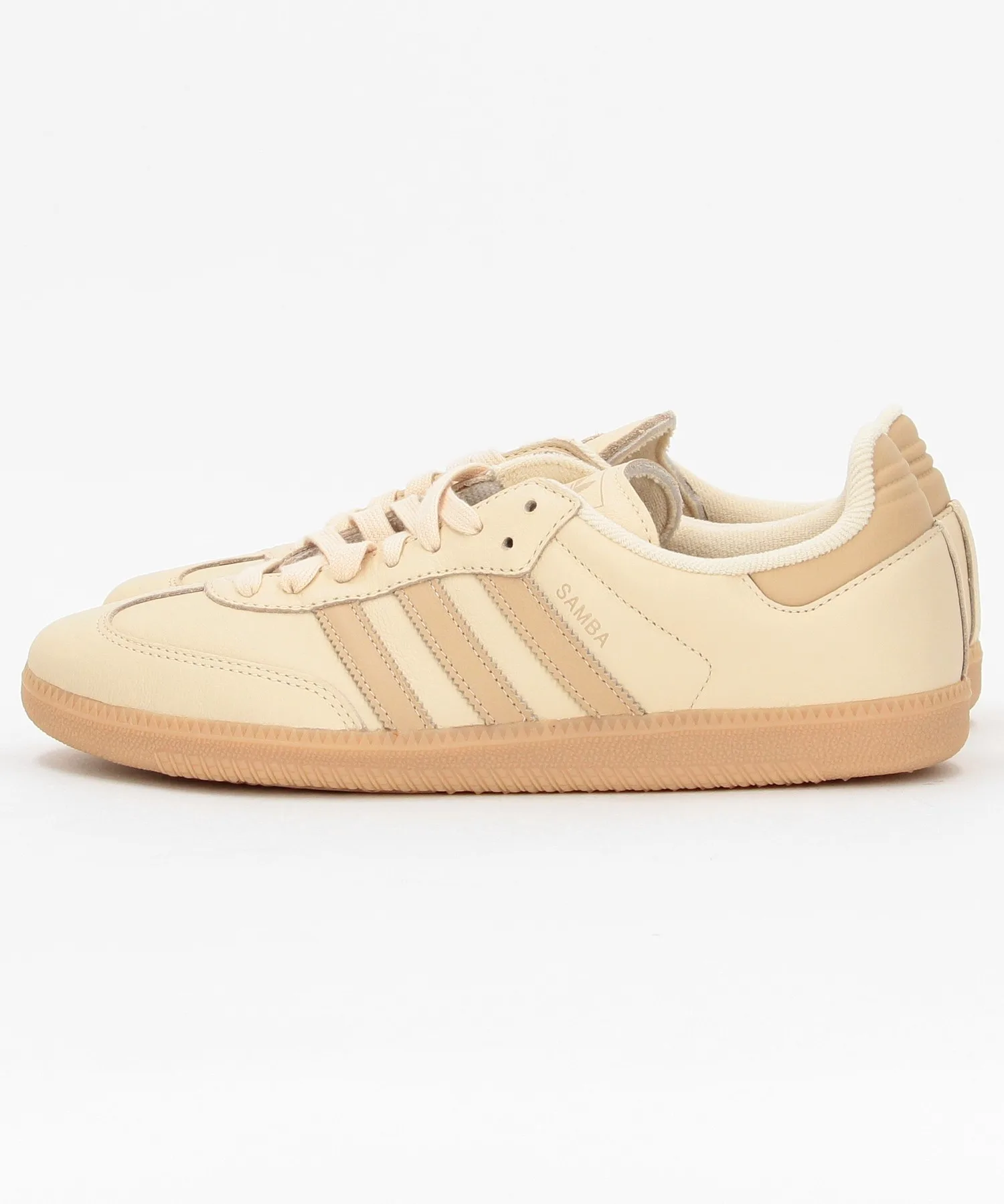 Мужские кроссовки из натуральной кожи SAMBA OG JI3208 adidas бежевые — фото 3