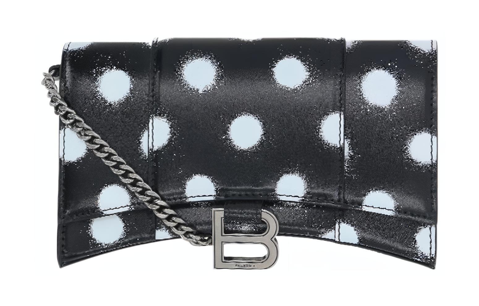 

Balenciaga Женский кожаный кошелек Luggage Collection, черный/белый