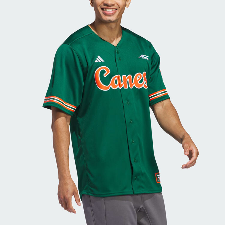 Бейсбольная майка Hurricanes мужская зеленая Adidas, зеленый — фото 4