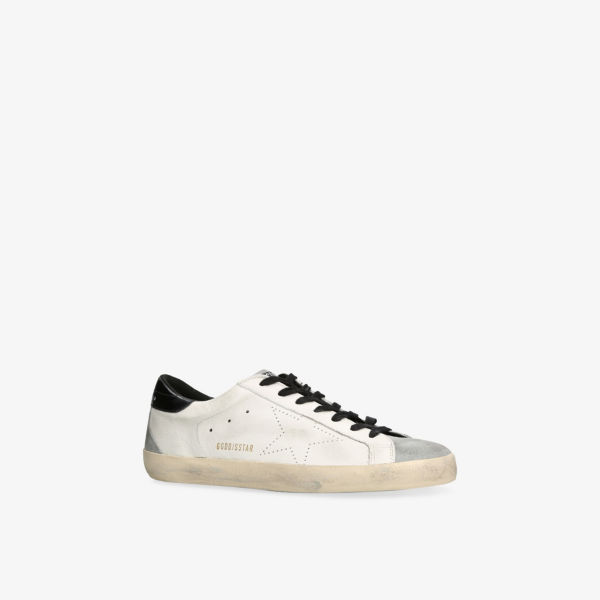 Кроссовки низкие Golden Goose Super Star, белый / черный / серый — фото 3