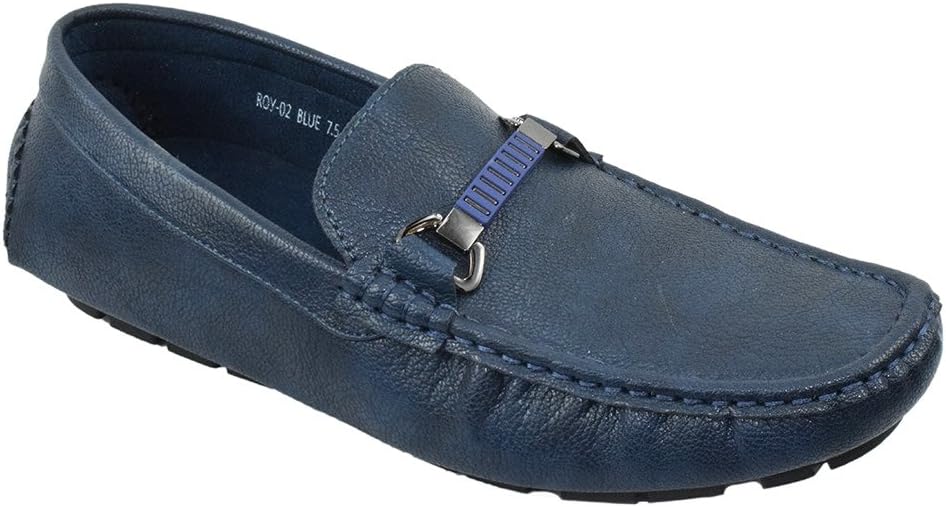 

Мужские повседневные туфли J's Awake, комфортные мокасины для вождения, слипоны, лоферы из искусственной кожи, Roy Soda, темно-синий