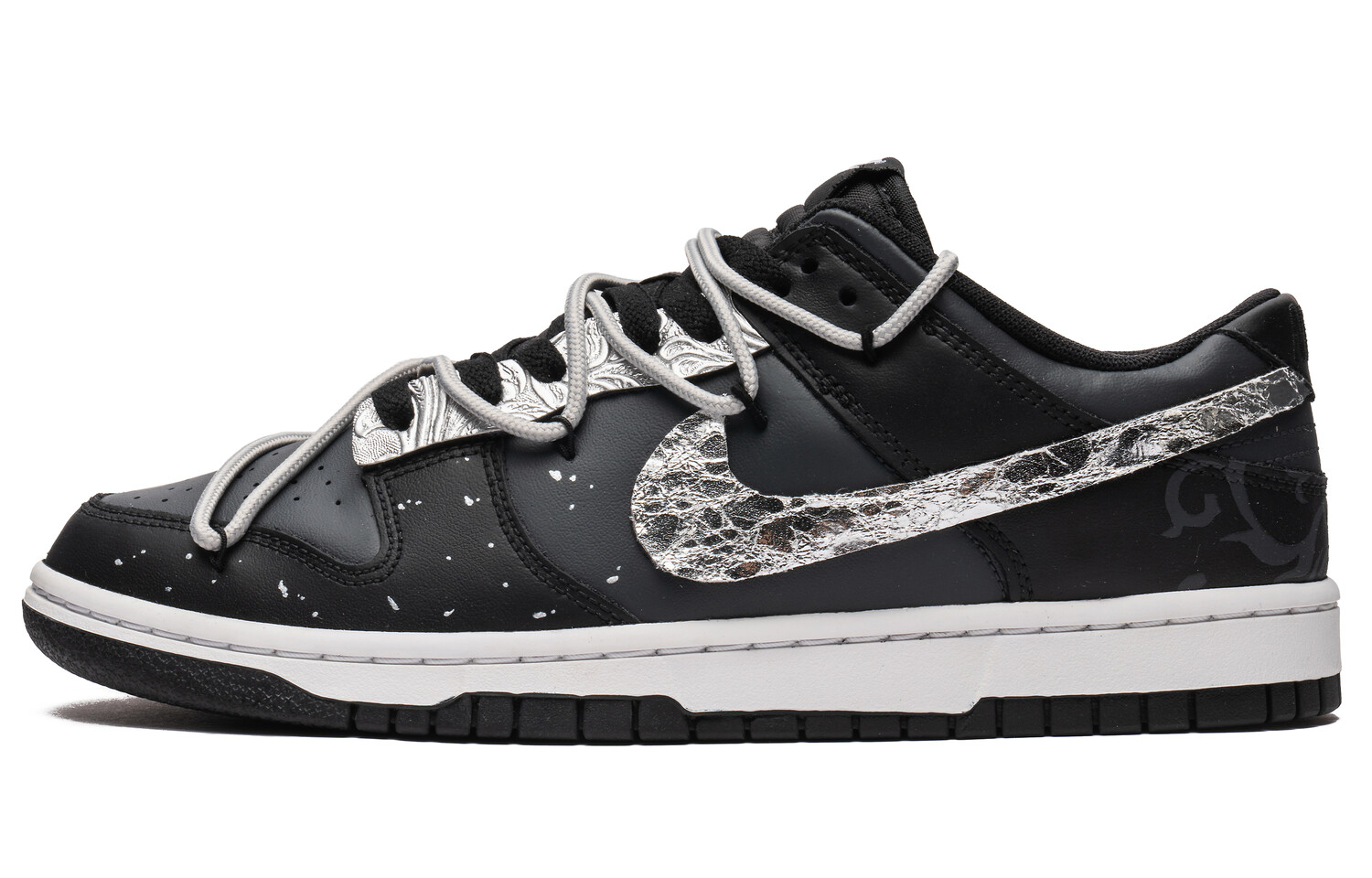

Кроссовки Nike Dunk Skateboarding Shoes Men Low-top Silver, черный