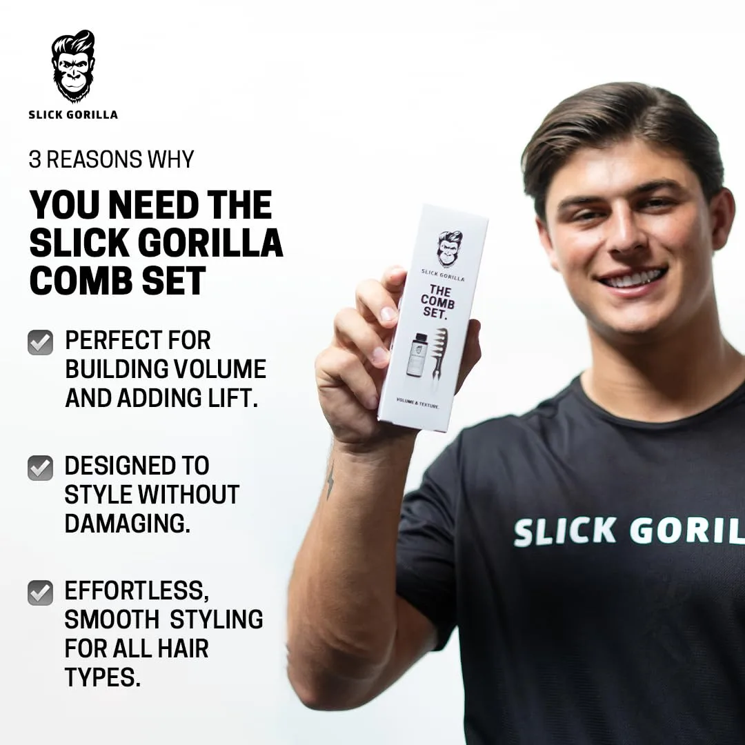 Набор расчесок Slick Gorilla (пудра для укладки волос 20 г + расческа) — фото 4