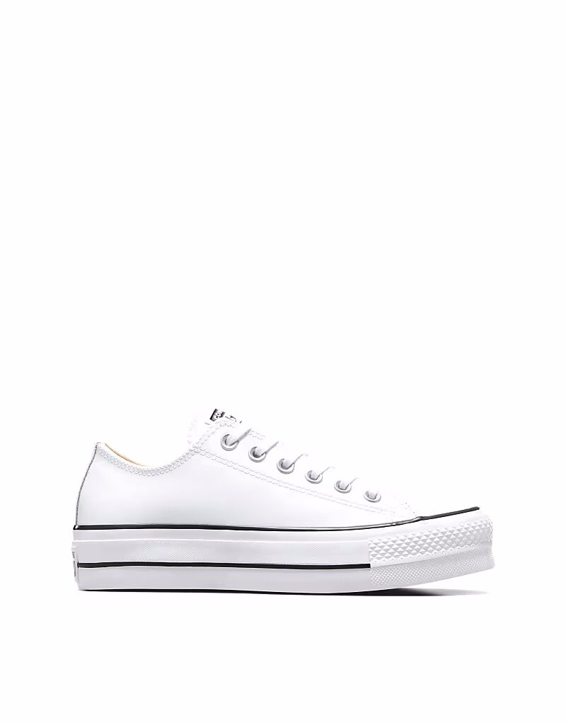 Кроссовки Converse Chuck Taylor All Star Lift Ox из кожи белого цвета — фото 2