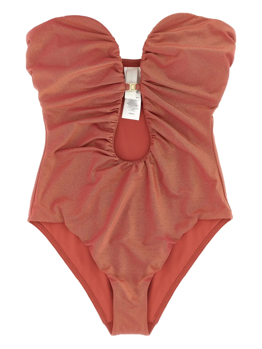 

Купальник с глубоким вырезом ZIMMERMANN, розовый