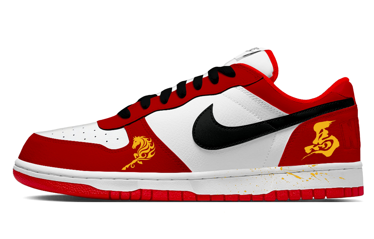 

Кроссовки для скейтбординга мужские Low top Big Cushioning Coverage Nike, new year красный