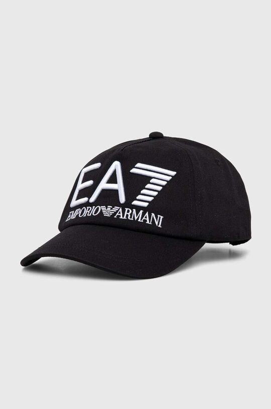 

Хлопковая бейсболка EA7 Emporio Armani, черный
