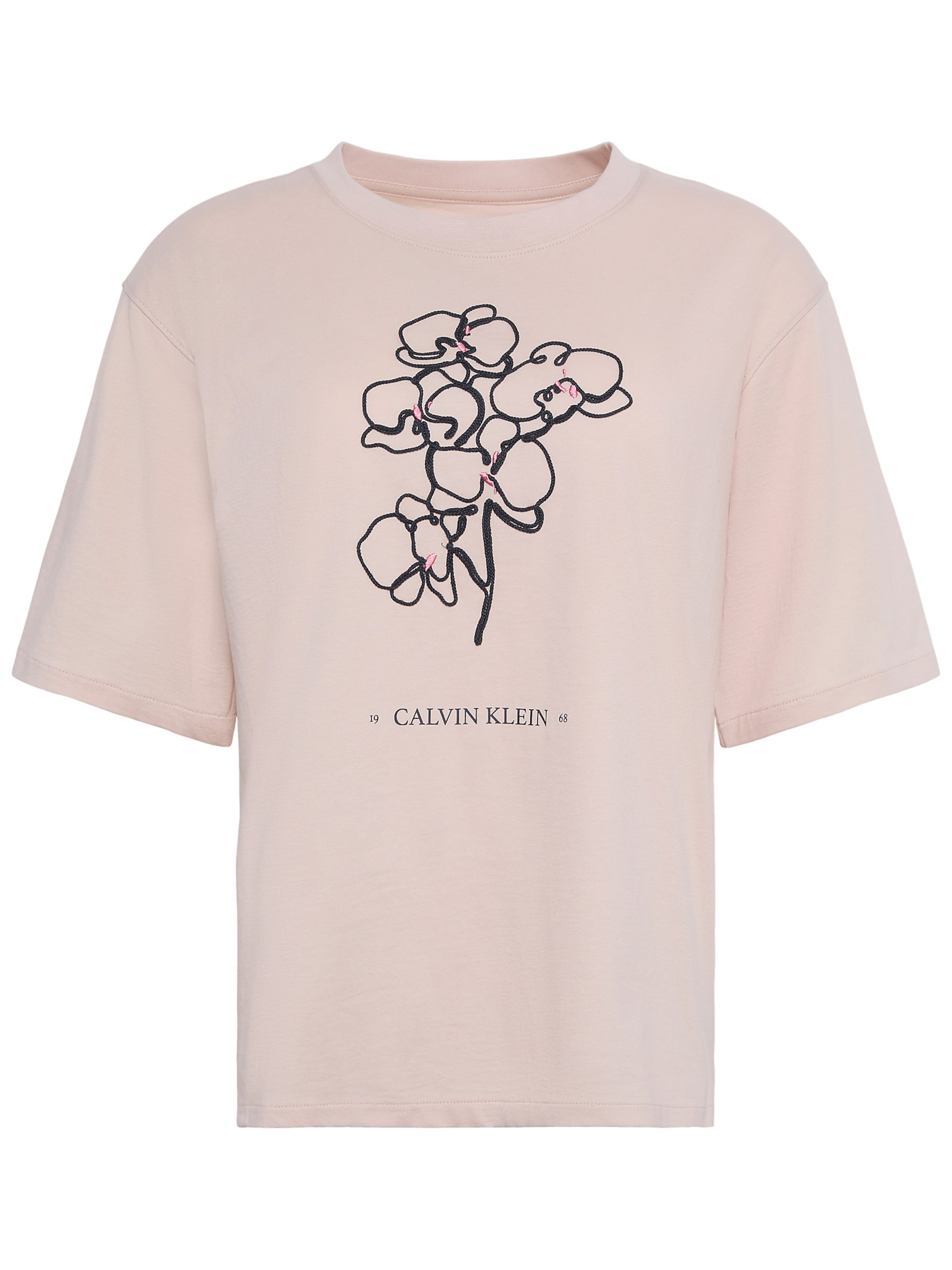 

Calvin Klein Jeans Футболка в пастельно-розовом цвете, Розовый, Calvin Klein Jeans Футболка в пастельно-розовом цвете