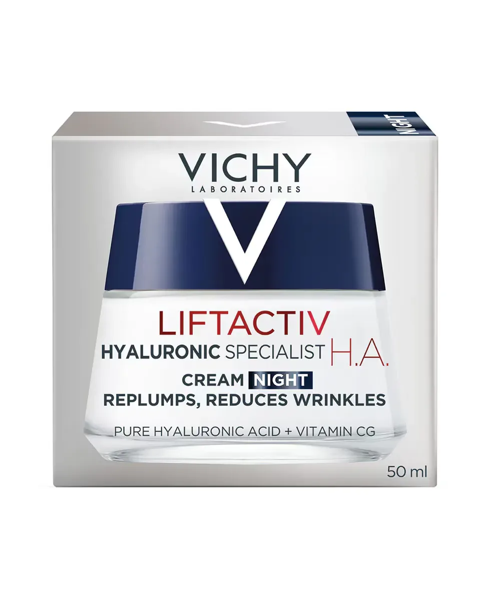 Крем для лица Vichy — Укрепляющий ночной с гиалуроновой кислотой Liftactiv Hyaluronic Specialist H.A, 50 мл — фото 4