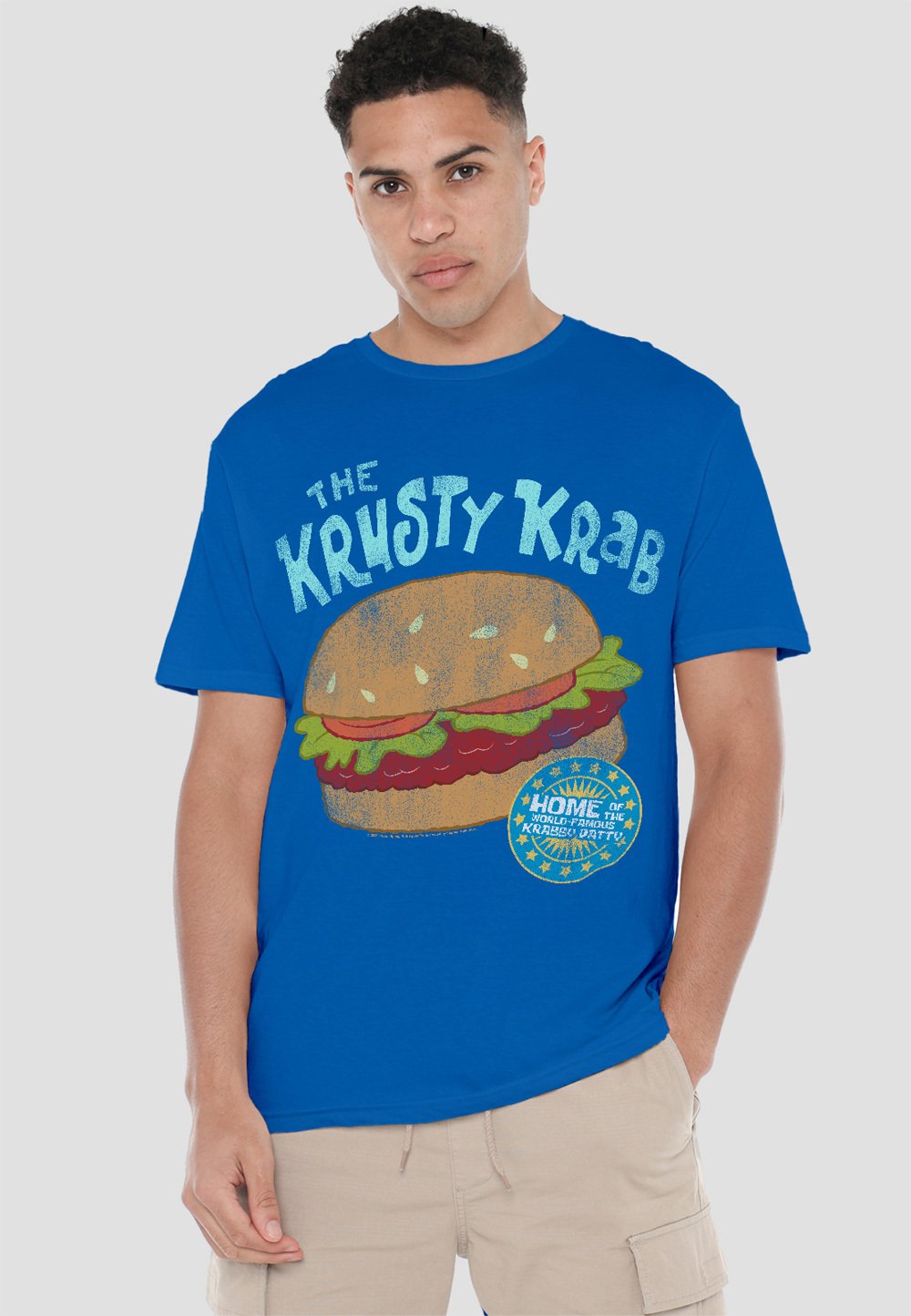 

Футболка с принтом SPONGEBOB KRUSTY KRAB Cotton Soul, синий