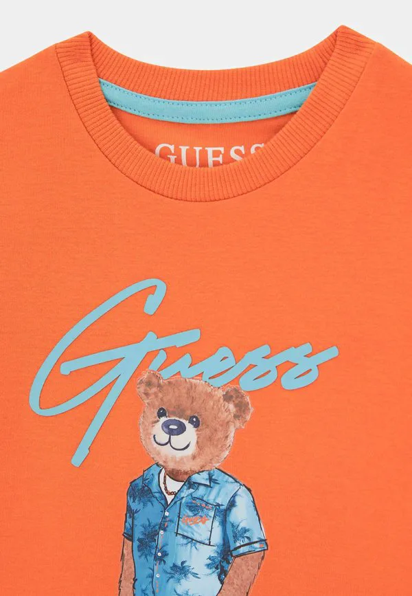 Детская футболка с принтом Guess, Orange — фото 3