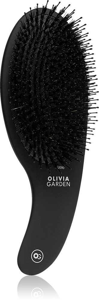 

Расческа для волос Black Label Curve Board с нейлоновой щетиной и щетиной кабана Olivia Garden, 1 шт