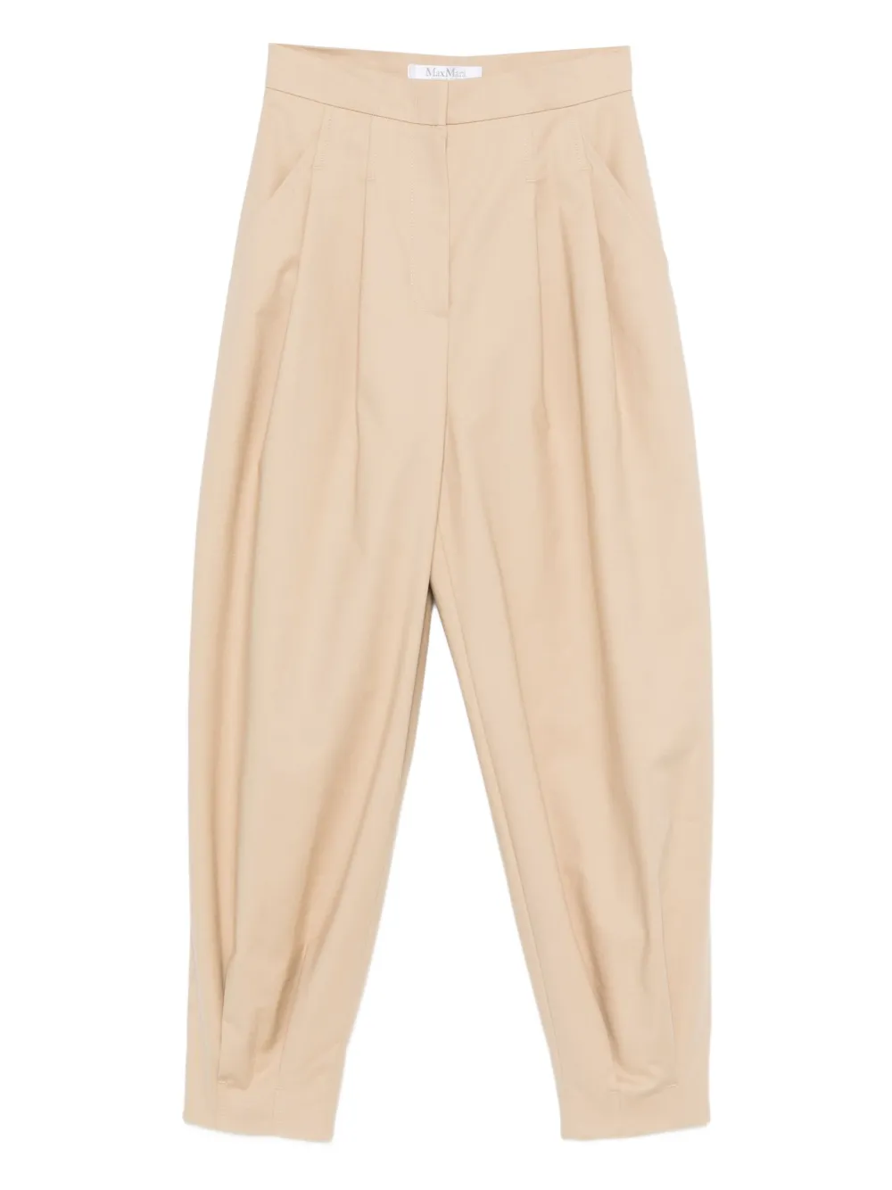 

Брюки свободного кроя со складками MAX MARA, нейтральный